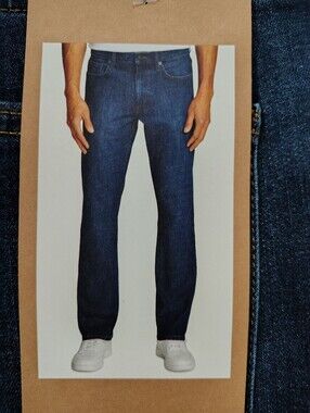 EDDIE BAUER Dark Blue Denim Straight-Leg Fit Jeans Size 38/29 NWT